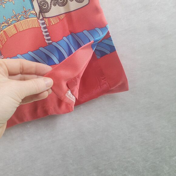 sz 8 J. McLaughlin Silk Tunic Shift Dress 3/4 Sleeve Knee Length Kaftan Resort - Picture 8 of 12